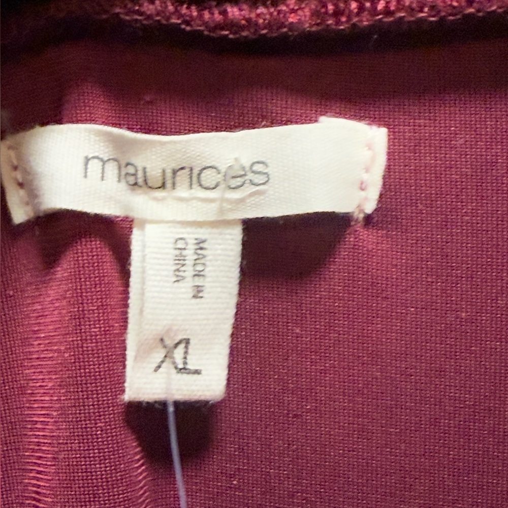 Maurices Velvet Dress in Rich Wine size XL - Picture 2 of 8